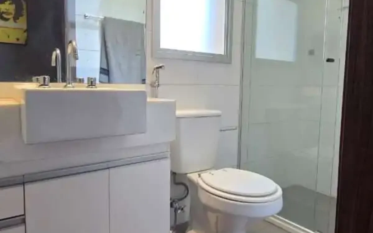 Banheiro Apartamento mobiliado para alugar no Vila da Serra condominio Metropole