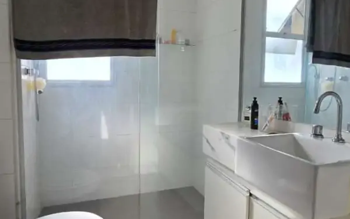 Banho suíte Apartamento mobiliado para alugar no Vila da Serra condominio Metropole