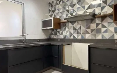 Cozinha com bancada ampla Apartamento à Venda no Condomínio Cennario Vila da Serra