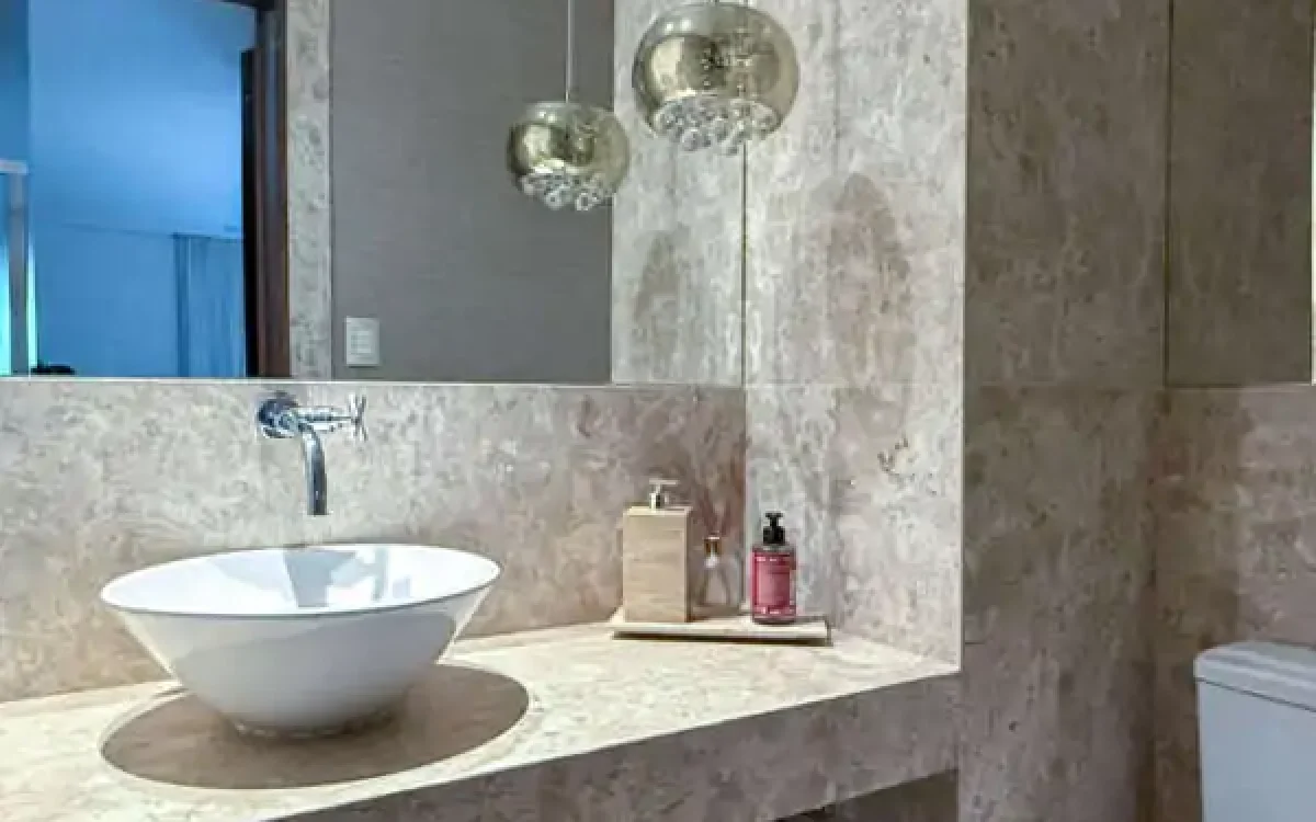 Lavabo Apartamento mobiliado para alugar no Grand Líder Olympus, Vila da Serra, Nova Lima