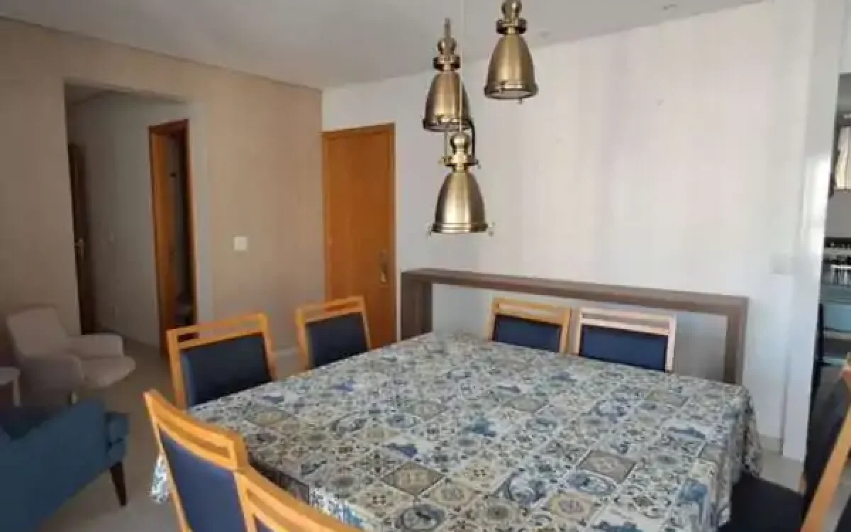 Mesa - sala de jantar Apartamento mobiliado de 4 quartos para alugar no Vila da Serra Edifício Perfil