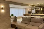 Sala Apartamento mobiliado de 3 suítes para alugar no Vila da Serra Prime House