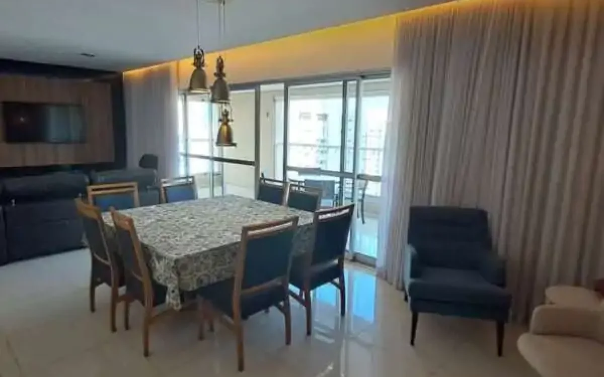 Sala ampla Apartamento mobiliado de 4 quartos para alugar no Vila da Serra Edifício Perfil