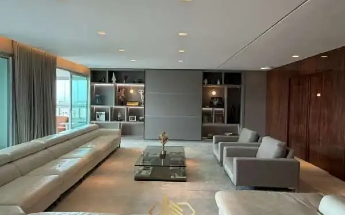 Sala de estar Apartamento de 510m² à venda no Green Garden Vila da Serra