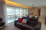 Sala de tv Apartamento mobiliado de 4 quartos para alugar no Vila da Serra Edifício Perfil