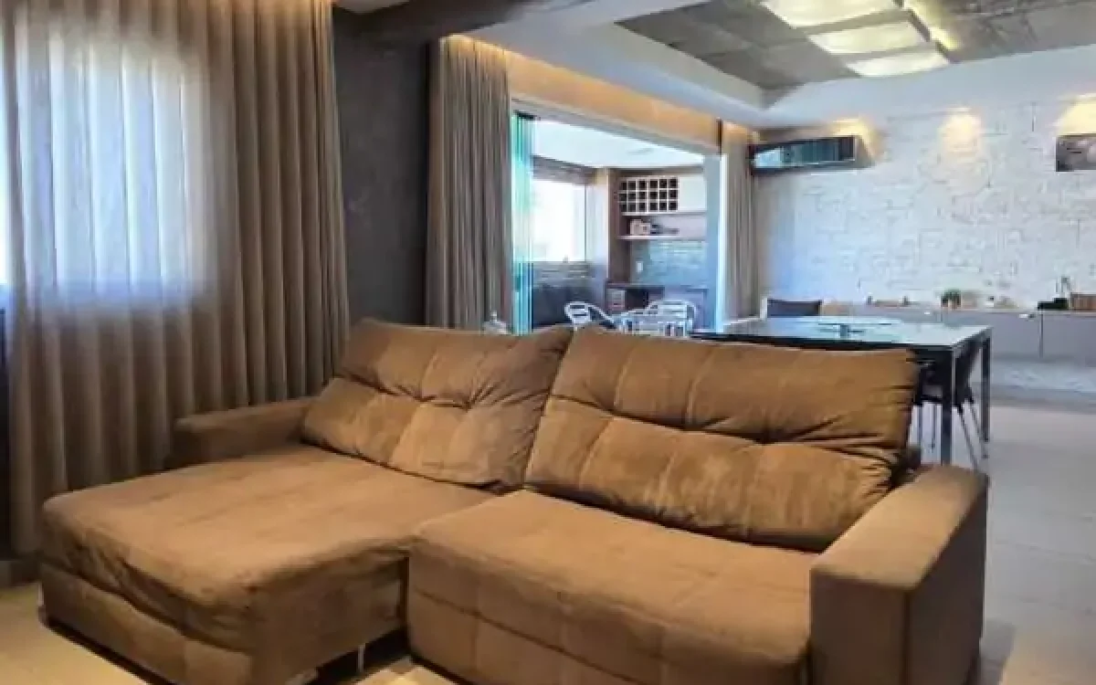 Sala de tv Apartamento mobiliado para alugar no Vila da Serra condominio Metropole