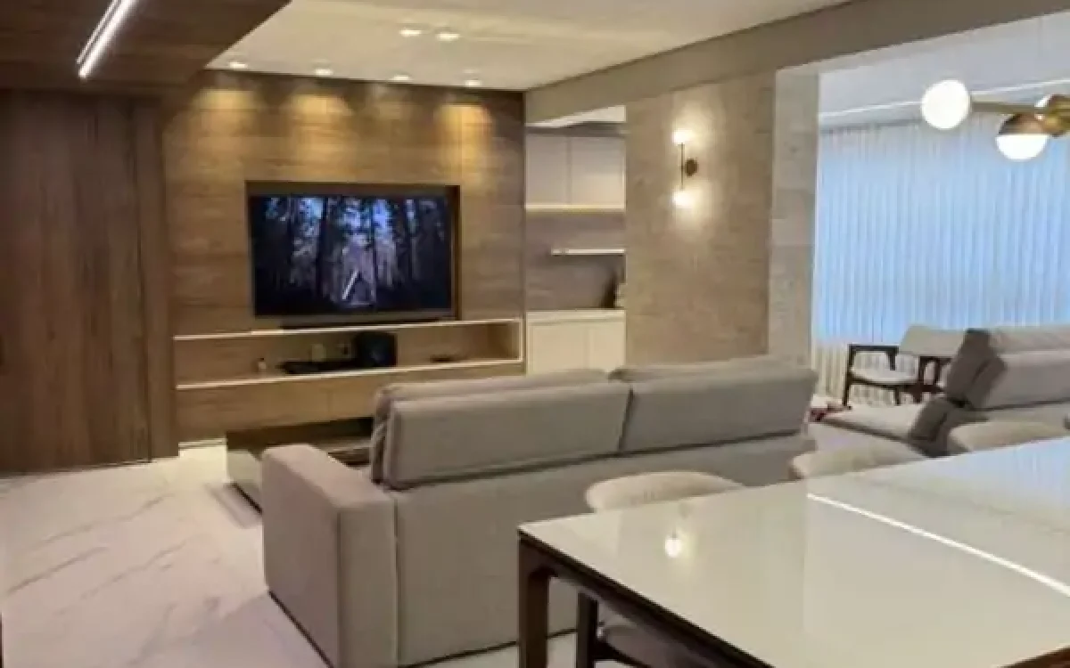 Sala mobiliada Apartamento mobiliado de 3 suítes para alugar no Vila da Serra Prime House