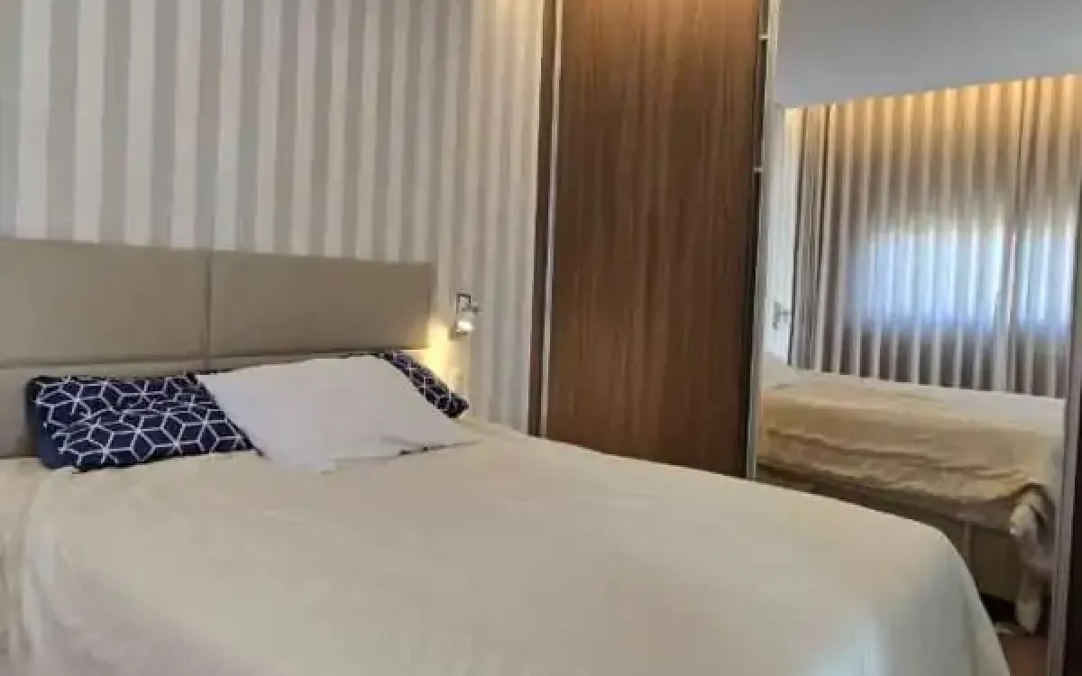 Suíte master Apartamento mobiliado para alugar no Vila da Serra condominio Metropole