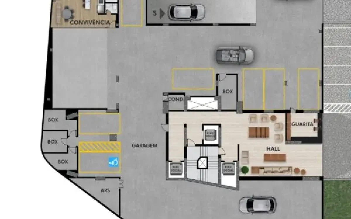 Vaga de Garagem Apartamento de 3 suítes, com 3 vagas, à venda por R$2.200.000,00, no Edifício Residencial Miró, no Vale do Sereno, Nova Lima